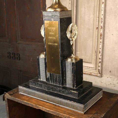 #53999 Antique Van Wert Peony Festival Band Trophy image 2