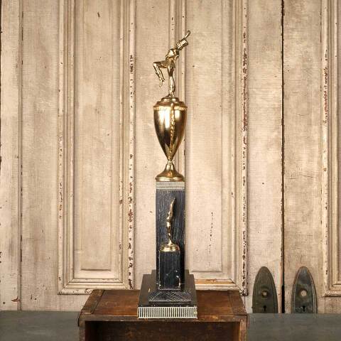 #53999 Antique Van Wert Peony Festival Band Trophy image 6