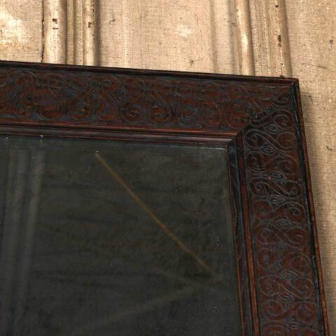 #54011 28x51 Wood Framed Beveled Glass Mirror image 2