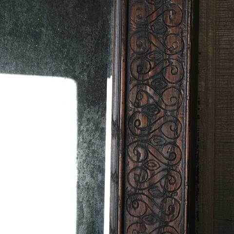 #54011 28x51 Wood Framed Beveled Glass Mirror image 4