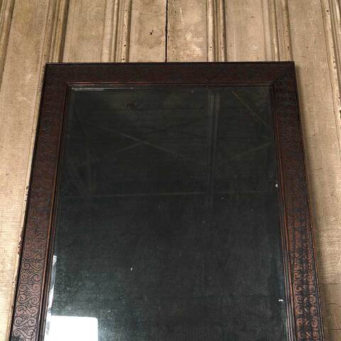 #54011 28x51 Wood Framed Beveled Glass Mirror image 5