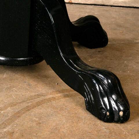 #54016 42" Round Painted Oak Wood Pedestal Table image 8