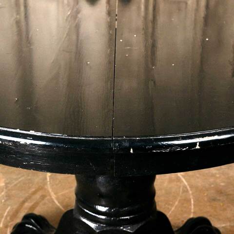#54016 42" Round Painted Oak Wood Pedestal Table image 3