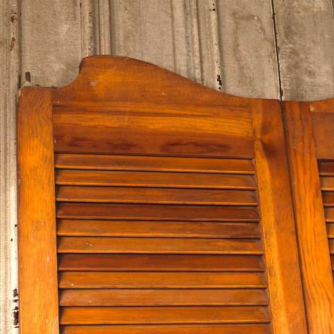 #54028 Vintage Louvered Wood Saloon Doors image 7