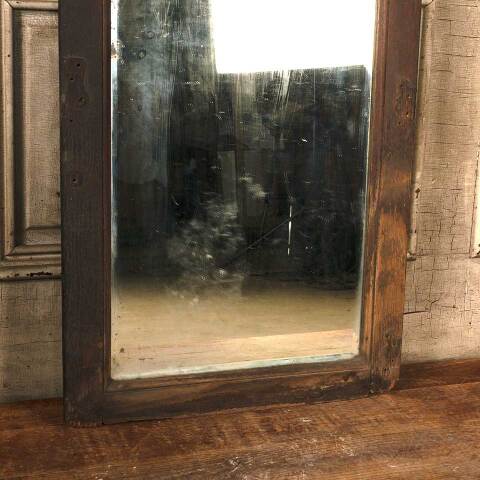 #54029 Antique Oak Icebox Door w/ Beveled Mirror image 3