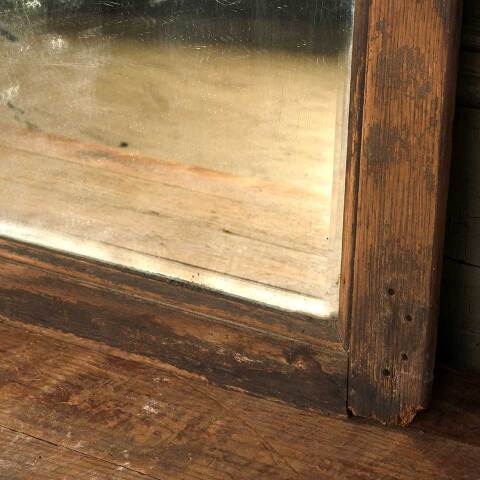 #54029 Antique Oak Icebox Door w/ Beveled Mirror image 4