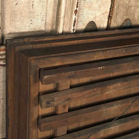 #54029 Antique Oak Icebox Door w/ Beveled Mirror image 7