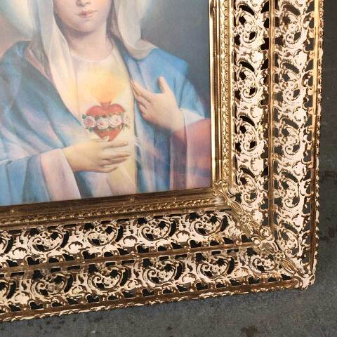 #54068 Vintage Mary & Jesus Hologram Wall Hanging image 5