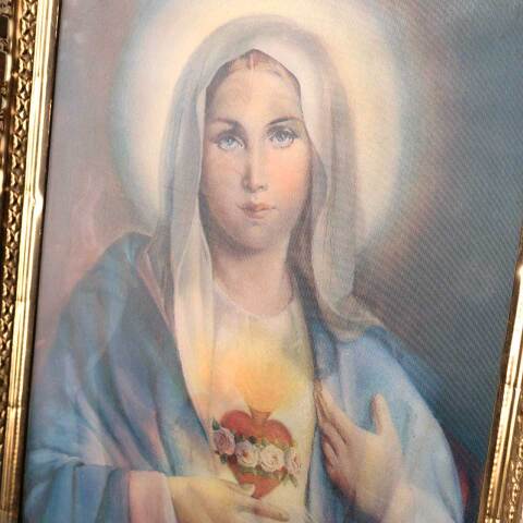 #54068 Vintage Mary & Jesus Hologram Wall Hanging image 6