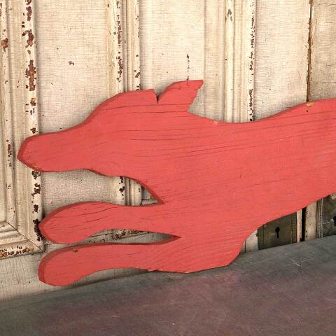 #54083 Painted Wood Fox Silhouette Wall Hanging image 2