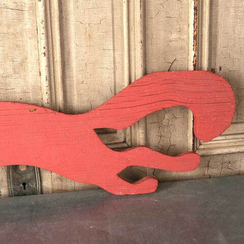 #54083 Painted Wood Fox Silhouette Wall Hanging image 3