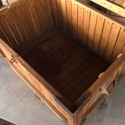 #54104 28x20 Antique Wood Lincoln Storage Crate image 3