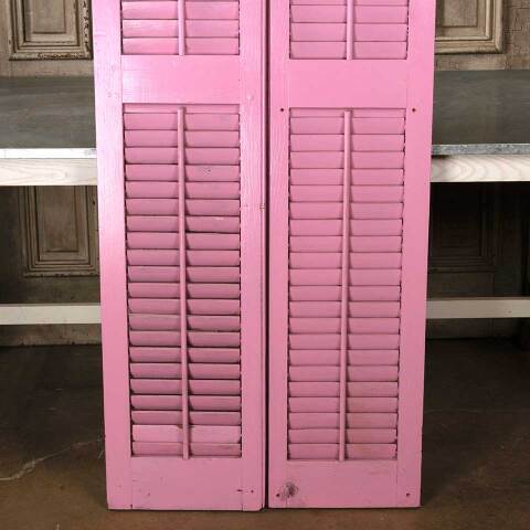 #54113 29x75 Antique Arched Wood Shutters image 3