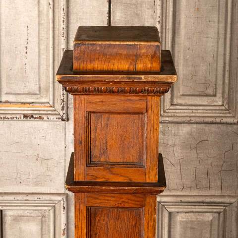 #54164 49" Antique Oak Wood Staircase Newel Post image 5