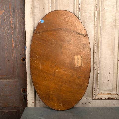 #54337 19x31 Oak Framed Oval Beveled Mirror image 7