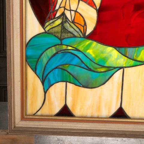 #54345 32x40 Vintage Nautical Stained Glass Window image 2