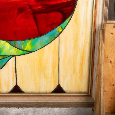 #54345 32x40 Vintage Nautical Stained Glass Window image 5