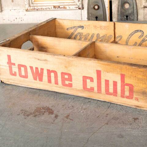 #54394 Vintage Town Club Wood Bottle Crate image 2
