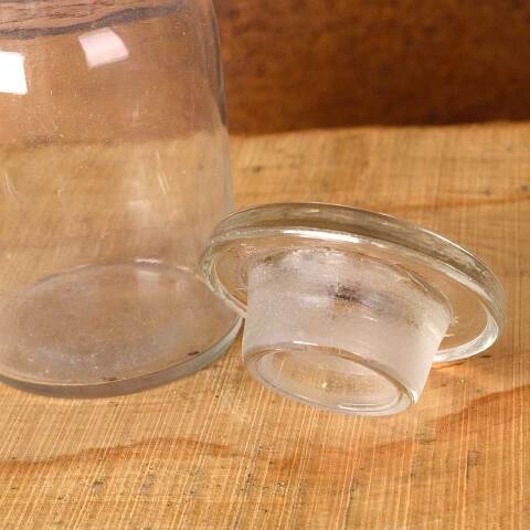 #54401 2x6 Antique Glass Apothecary Jar & Lid image 5