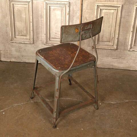 #54415 17x31 Antique Industrial Metal Shop Chair image 8