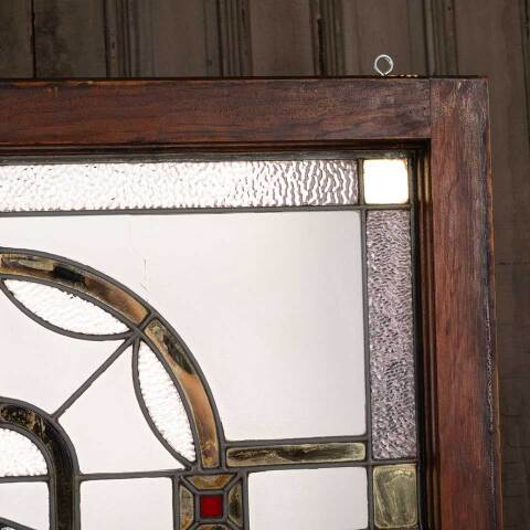 #54439 30x34 Antique Floral Stained Glass Window image 5