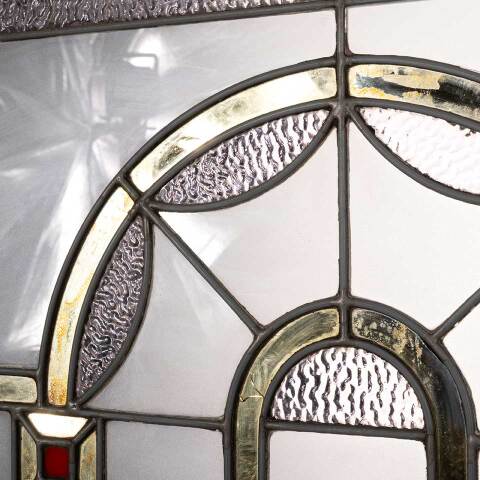 #54439 30x34 Antique Floral Stained Glass Window image 6