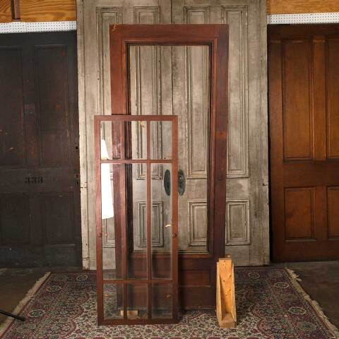 #54518 32x81 Salvaged Antique Wood Storm Door image 4