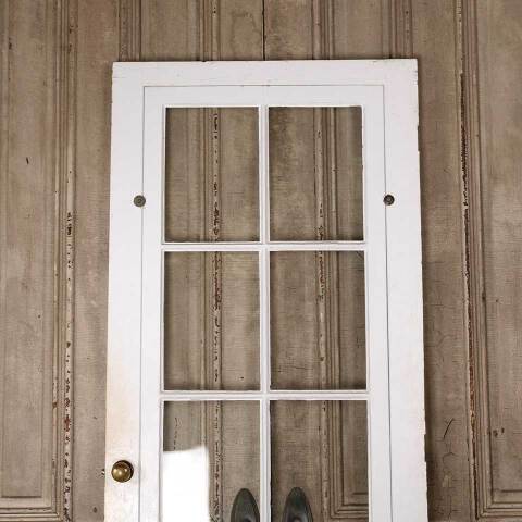 #54519 30x80 Salvaged Antique Wood Storm Door image 2