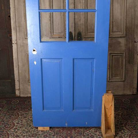 #54521 32x79 Antique 6 Lite Wood Entry Door image 3