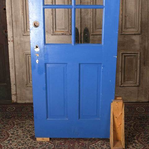#54522 30x80 Antique 6 Lite Wood Entry Door image 3