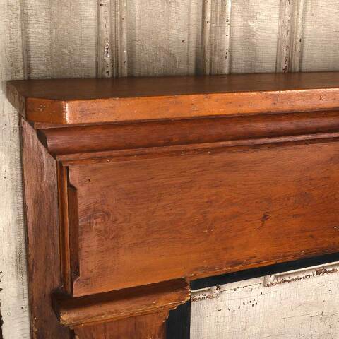 #54526 65x54 Antique Wood Fireplace Mantel image 2