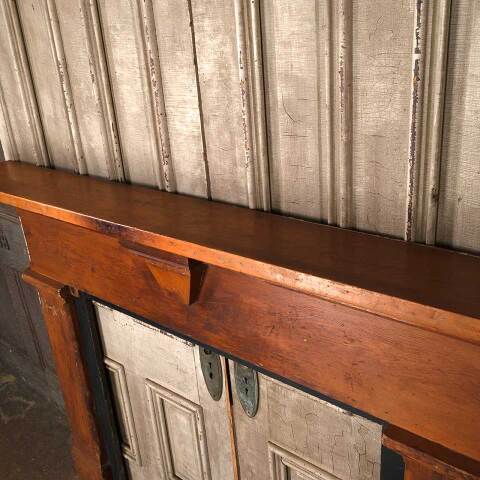 #54526 65x54 Antique Wood Fireplace Mantel image 5