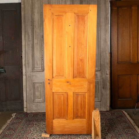 #54547 30x77 Antique 4 Panel Wood Interior Door image 4