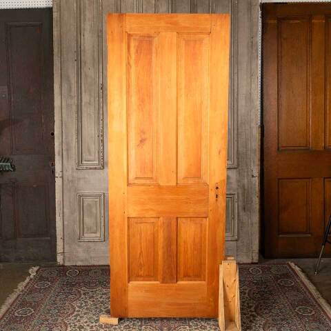 30x77 Antique 4 Panel Wood Interior Door