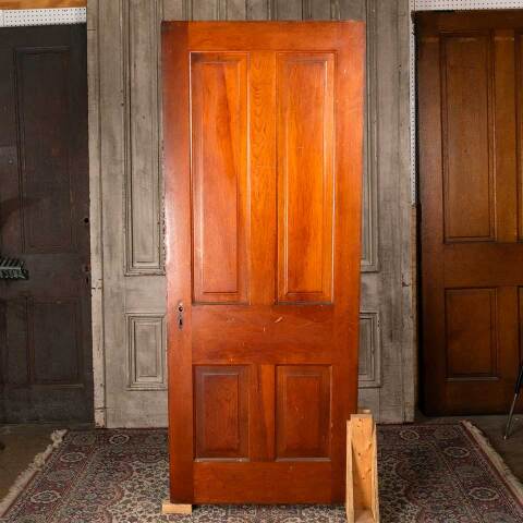 #54548 31x79 Antique 4 Panel Wood Interior Door image 4