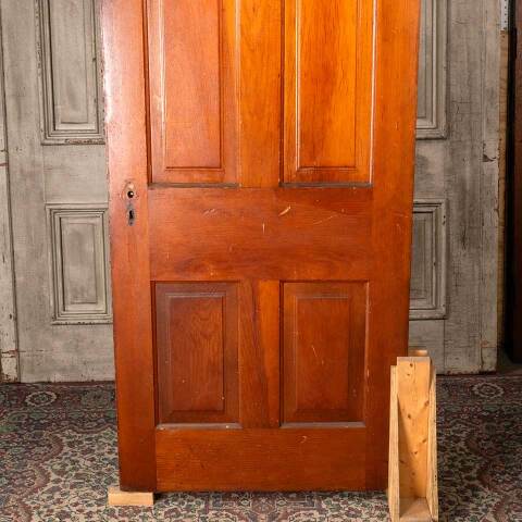 #54548 31x79 Antique 4 Panel Wood Interior Door image 6