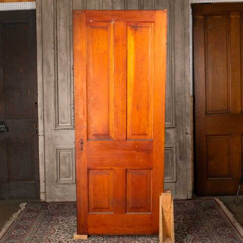 #54549 31x79 Antique 4 Panel Wood Interior Door image 4