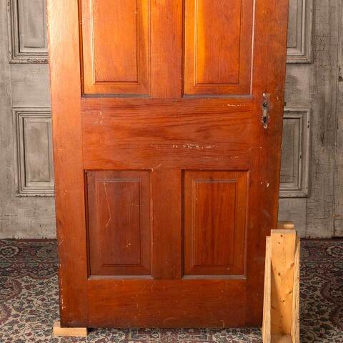 #54549 31x79 Antique 4 Panel Wood Interior Door image 3