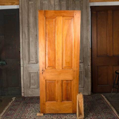 #54550 30x77 Antique 4 Panel Wood Interior Door image 4