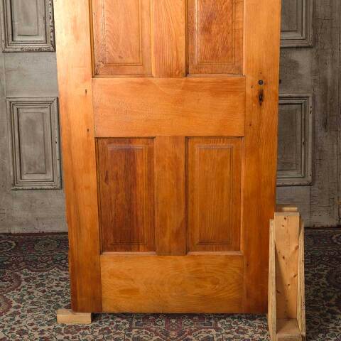 #54550 30x77 Antique 4 Panel Wood Interior Door image 3