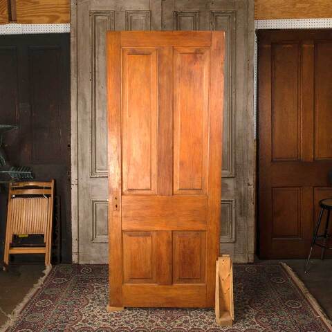 #54553 33x80 Antique 4 Panel Wood Interior Door image 4