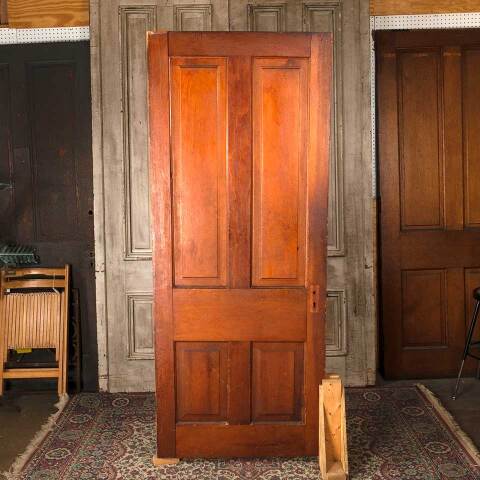 33x80 Antique 4 Panel Wood Interior Door