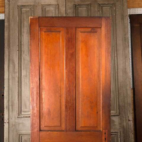 #54553 33x80 Antique 4 Panel Wood Interior Door image 2