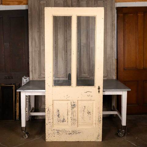 #54554 36x83 Antique 2 Lite Wood Entry Door image 6