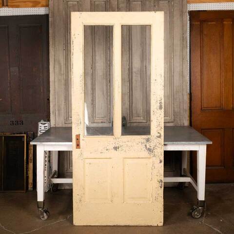 #54555 36x83 Antique 2 Lite Wood Entry Door image 5
