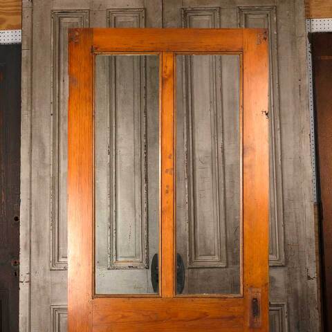 #54556 36x82 Antique 2 Lite Wood Entry Door image 2