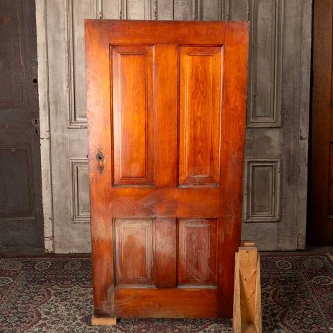 #54558 30x59 Antique 4 Panel Wood Interior Door image 5