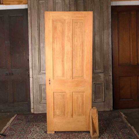#54560 30x78 Antique 4 Panel Wood Interior Door image 4