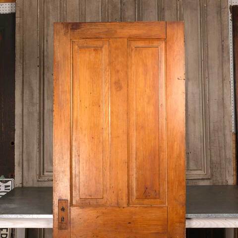 #54567 32x80 Antique 4 Panel Wood Interior Door image 2