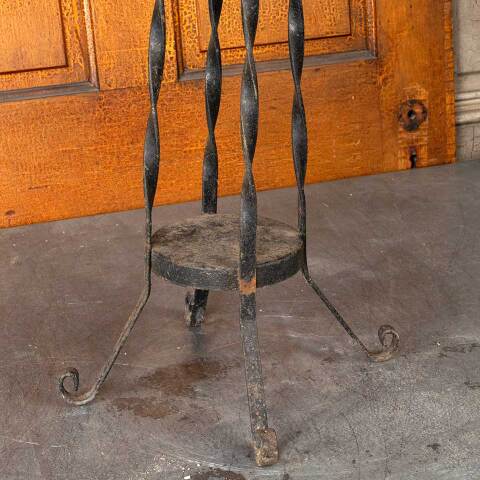 #54594 Antique Fishbowl & Wrought Iron Stand image 2